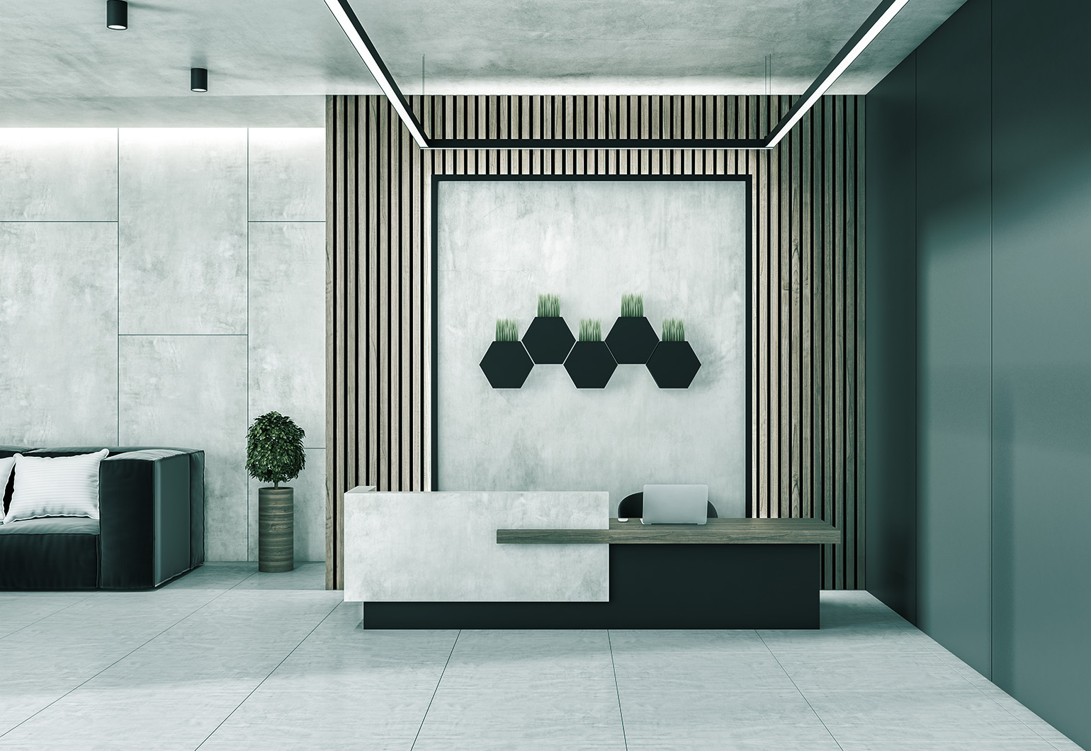 Commercial property lobby