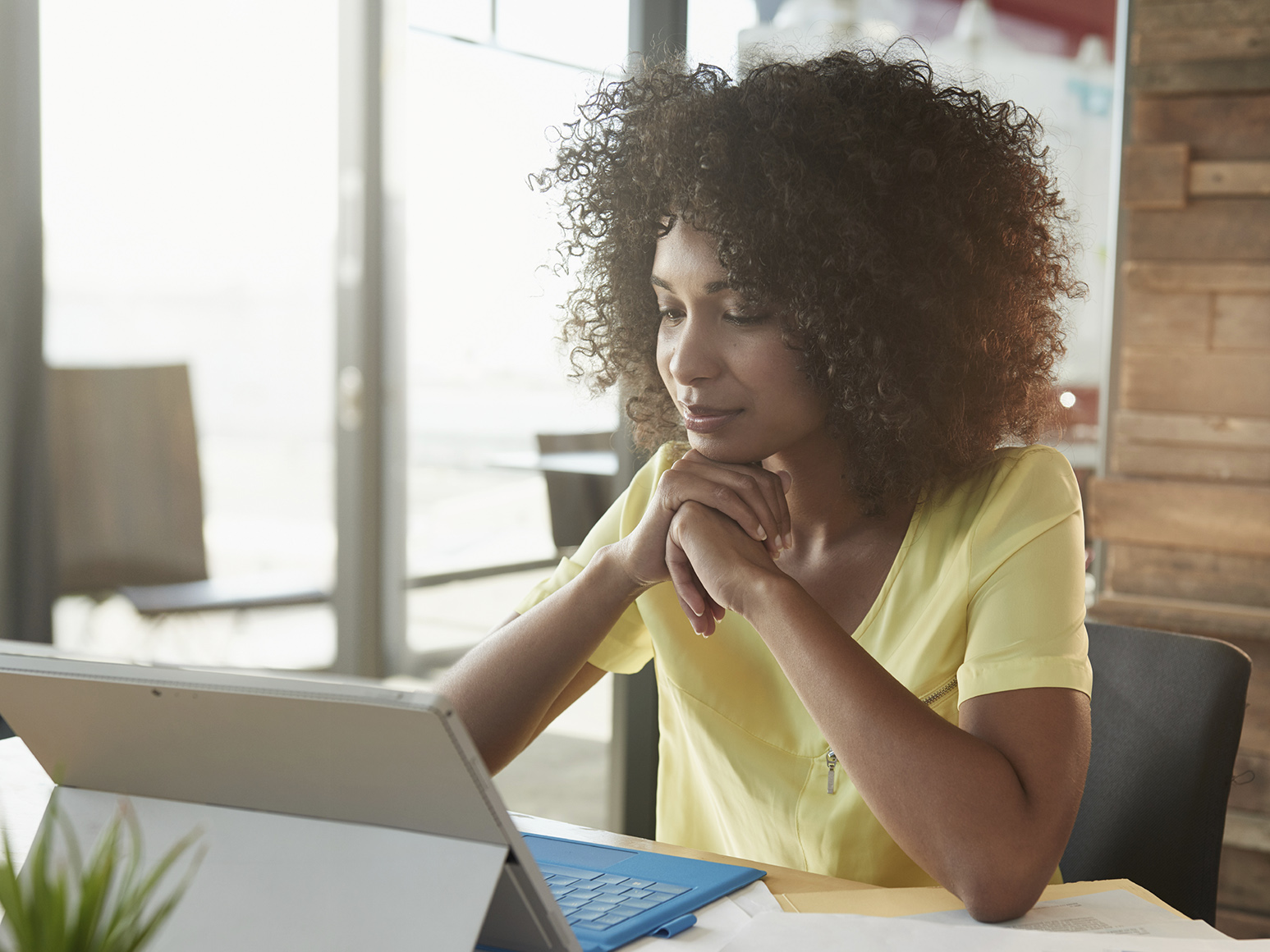 Shot of an attractive young businesswoman working at her office desk